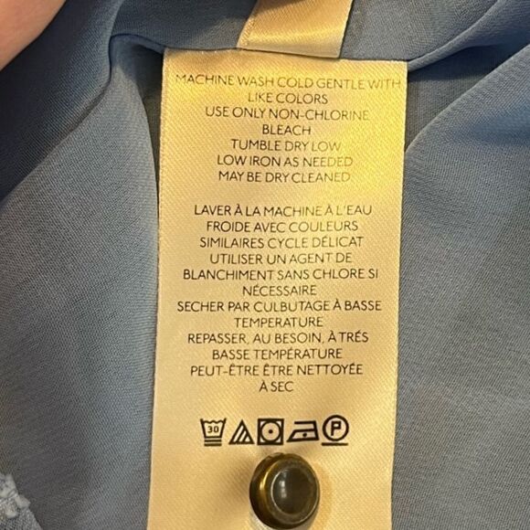 ANTHROPOLOGIE MAEVE Charley Halter Blouse Blue Women’s Size XS - Picture 7 of 8